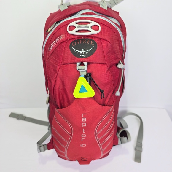 Osprey Raptor 10 Hydration Backpack – Red – Cycling / Hiking Pack - Picture 1 of 13